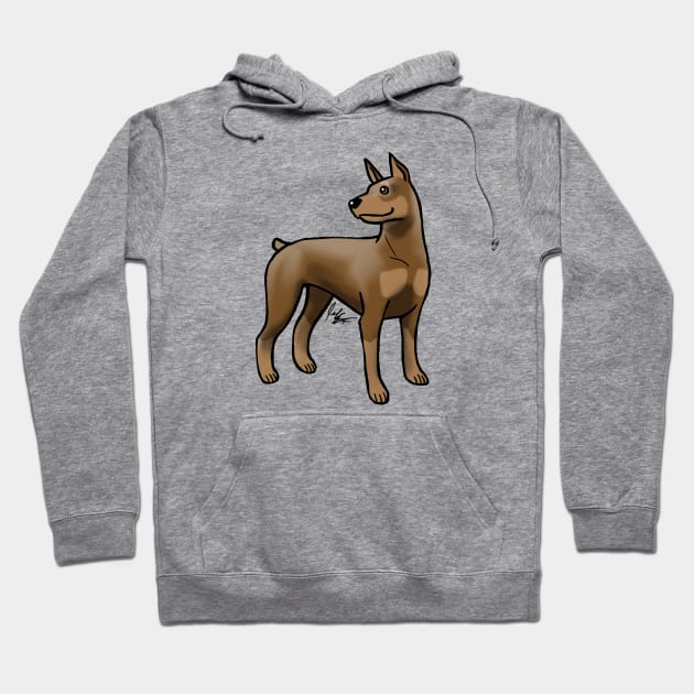 Dog - Doberman Pinscher - Brown and Tan Hoodie by Jen's Dogs Custom Gifts and Designs